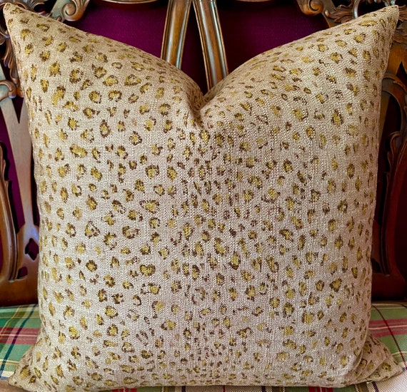 Ralph Lauren Leopard Print Sand Custom Pillow Cover Double Sided 14x24 Etsy