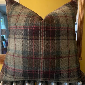 Ralph Lauren Eliott Plaid Olive English Wool Custom Pillow Cover