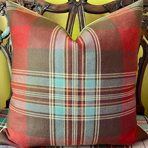 Ralph Lauren WALKER TARTAN Original 100% Wool 306USD/yd Tartan Menswear Haberdashery Pillow All Sizes