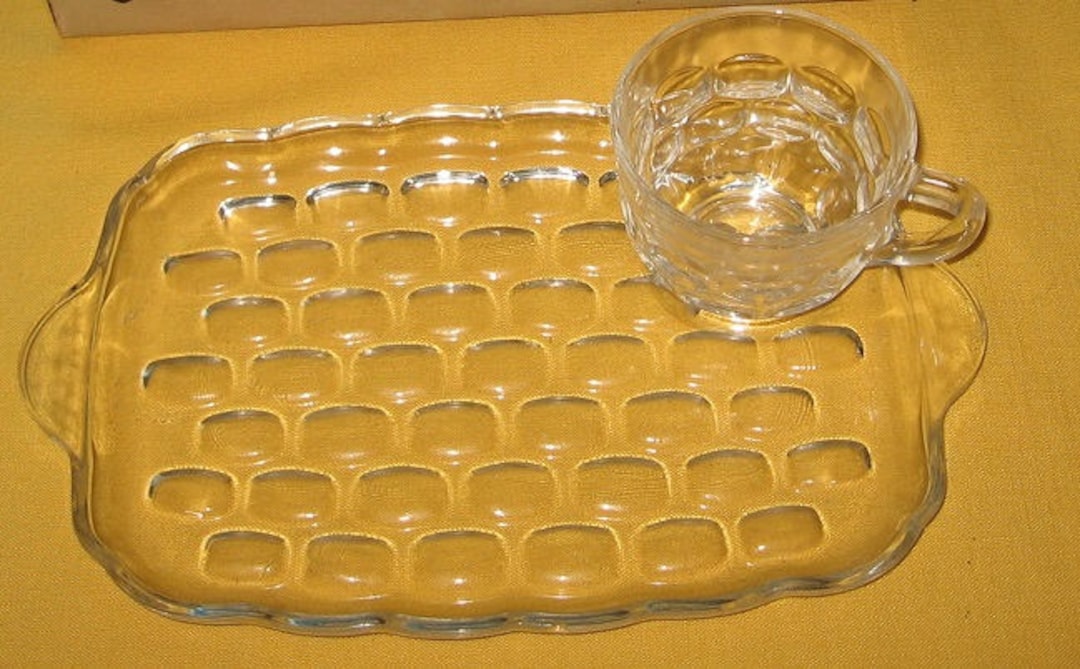 Yorktown 8 Piece Snack Set Made by Federal Glass Etsy