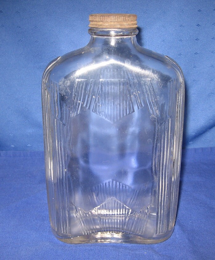 Vintage Glass Water Container Filled Ice Stock Photo 1516098599