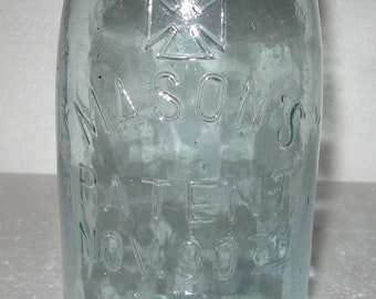 Hero Masons Patent Nov 30th 1858 fruit jar.