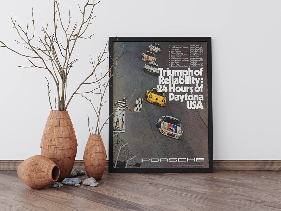 Affiche Vintage Porsche Super Cup Gagnants 1997 - 40x30 Pouces - Originale - Occasion