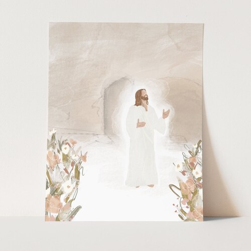 He is Risen Print Easter Printable Easter Decor He is Risen - Etsy