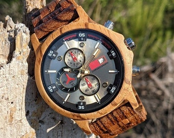 Personalized Wooden Men Watches, Unique Engraved Watch, Stylish Handmade Wood Watch, Custom Eco Friendly Timepiece, Natural Watch