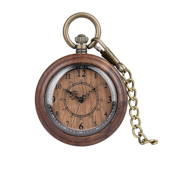 Wooden Pocket Watch For Men | Best Retirement Gift | Birthday Gift For Him | Anniversary Gift Husband