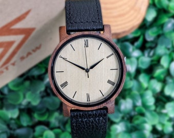 Engraved Wooden Watches For Men | Anniversary Gift For Him | Men's Wood Watch | Personalized Gift For Husband | Gift For Boyfriend