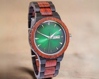 Orologio in legno personalizzato per uomo / Regalo di anniversario inciso
