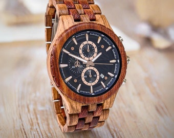 Engraved Wooden Watch For Men | Personalized Anniversary Gift for Him | Unique Gift | Gift For Dad | Gift For Husband | Boyfriend Gift