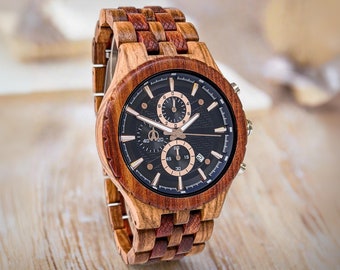 Wooden Watch Man | Gift For Boyfriend | Engraved Watch | Personalized Wood Watches | Birthday Gift | Anniversary Gift | Christmas Gift