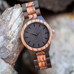 Personalized Wooden Watch For Men | 5 Year Anniversary Gift For Husband | Custom Wood Watch