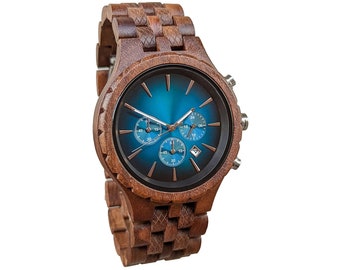 Valentine's Day Gift for Your Husband or Boyfriend, Personalized Men's Wooden Watch, Engraved Wristwatch