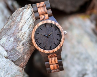 Personalized Wooden Watch For Men | 5 Year Anniversary Gift For Husband | Custom Wood Watch