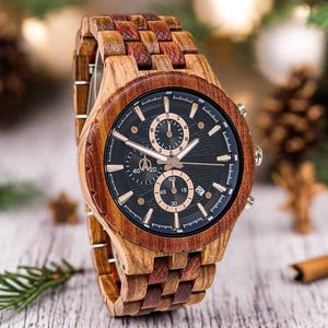 Engraved Wooden Watch | Custom Personalized Gift for Him, Birthday, Anniversary or Groomsmen