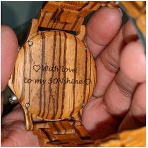 customer curated image of wooden watch