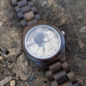 wooden watch with photo