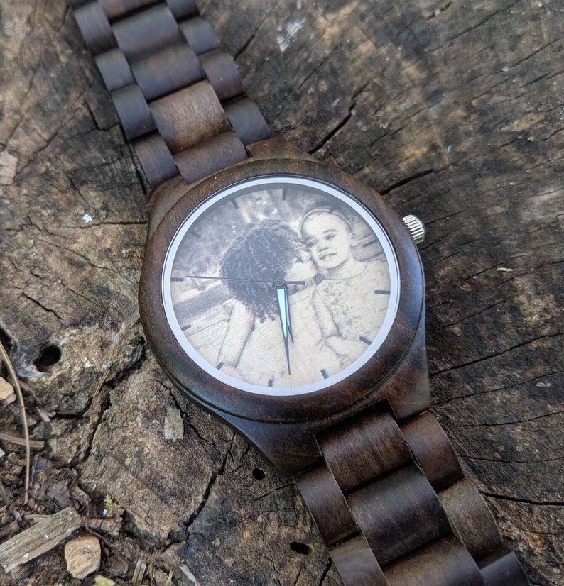 wooden watch with photo