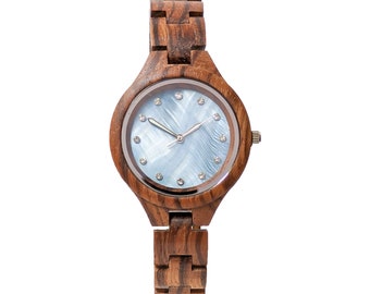 Engraved Wood Watch, Valentine's Day Gift For Her, Women's Wooden Watch, Gifts for Mom