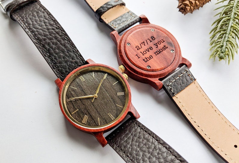 wooden watches with engraving