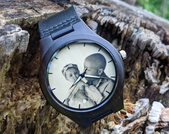 Wood Watches For Men, Valentines Day Gift, Photo Wooden Watch