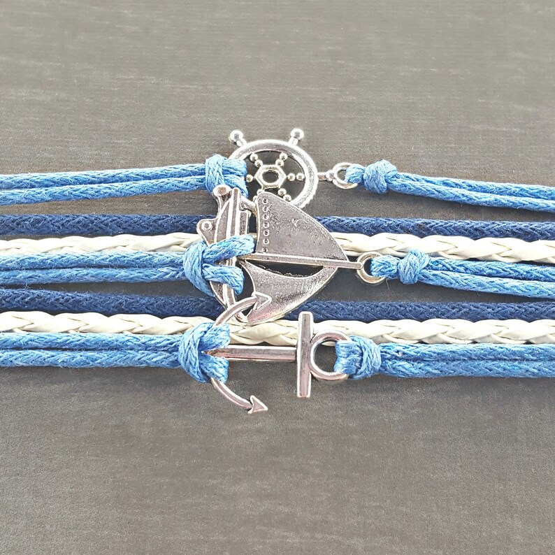 Sailing Jewelry Anchor Bracelet Nautical Accessories Etsy