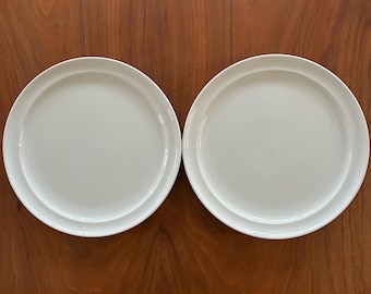 Martha Stewart White Dinner Plate Classic Rimmed 10 3/4” Set Of 2