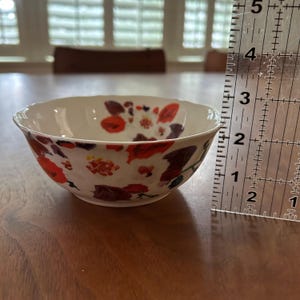Anthropologie Avian Canopy Soup Salad Bowl Floral Indonesia Qty 1