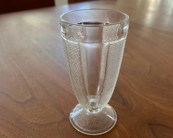 Jeanette Dewdrop Footed Ice Tea Tumbler Glass Clear Qty 1
