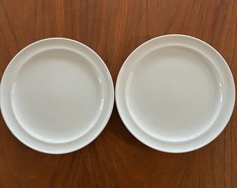 Martha Stewart White Salad Plate Classic  Rimmed 9” Set Of 2