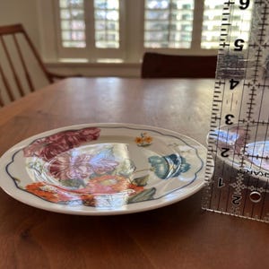 Anthropologie Salad Plates 8” Flower Dessert Plates Set of 2 afbeelding 9