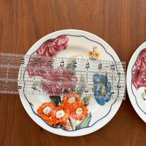 Anthropologie Salad Plates 8” Flower Dessert Plates Set of 2 afbeelding 8