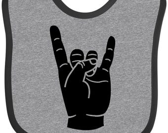 Babero Rocker Horns de Inktastic