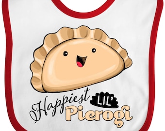 Babero para bebé Pierogi más feliz de Inktastic