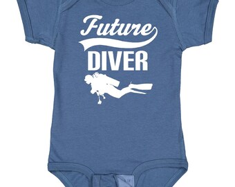 Body de bebé Future Diver Scuba Diving de Inktastic