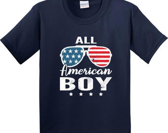 Camiseta juvenil All American Boy USA Parade de Inktastic