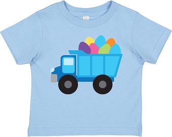 Camiseta para niño con diseño de camión de huevos de Pascua de Inktastic