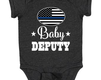 Body de bebé sheriff, agente del orden público, de Inktastic