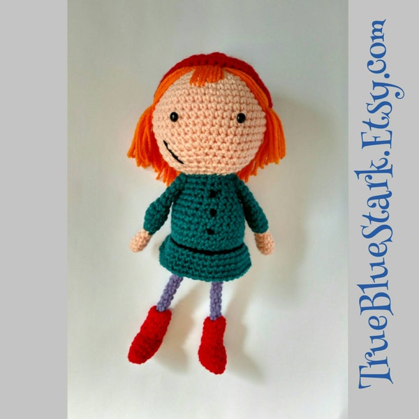 Peg + Cat stuffed toy. Peg  inspired by Peg + Cat cartoon handmade crochet READ ITEM DETAILS below