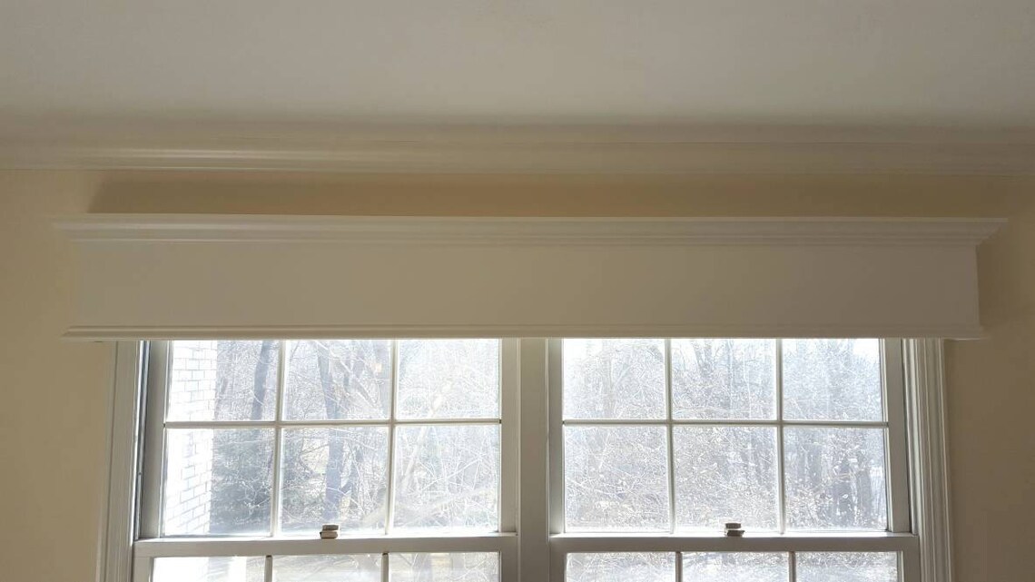 Wood Cornice Window Valance Crown Molding Model Solid Etsy