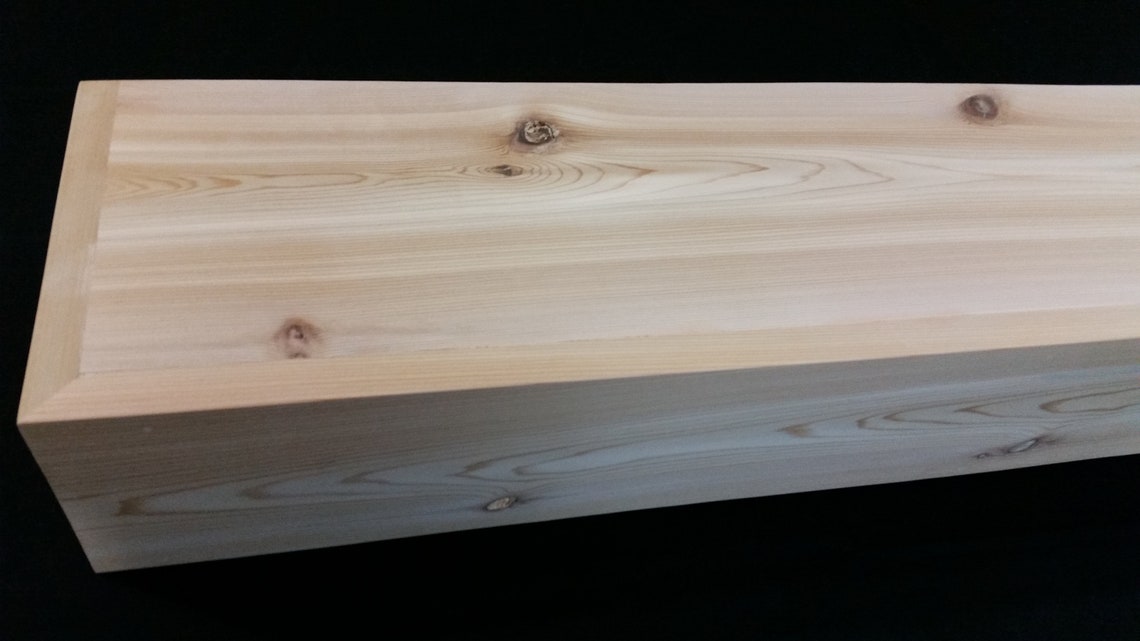 Cedar Mantel Box / Hollow Cover Solid Cedar Wood Fireplace Etsy