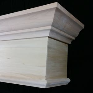 Wood Cornice Window Valance Crown Molding Model - Pennsylvania Hardwood - Custom Built To Any Size