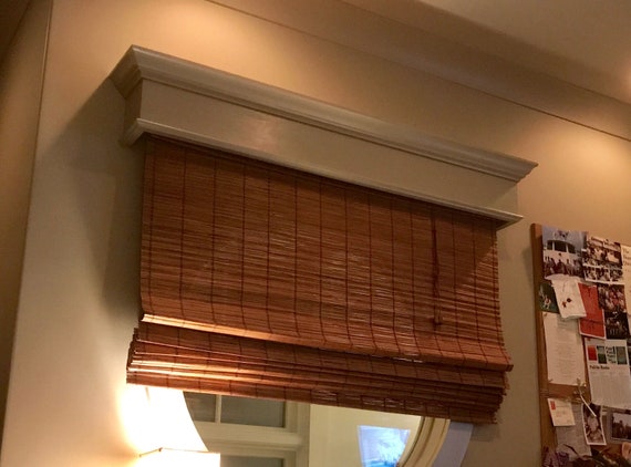 Wood Cornice Crown Molding Option Solid Hardwood Custom Etsy