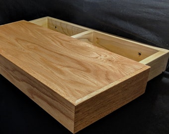 Floating Shelf with Hidden Compartment: Oak or Maple