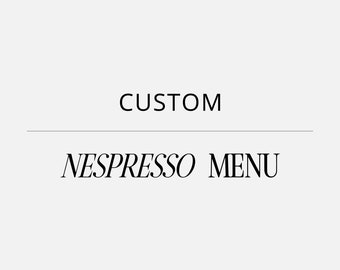 Custom Nespresso Pods Capsules Sheet - Read Description