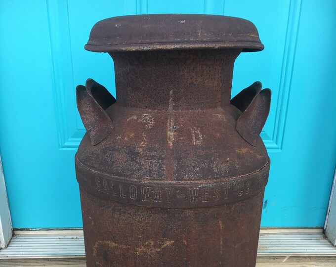 Milk Can Antique Milk Can Rustic Milk Can Rusty Vintage Etsy