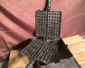 Square griswold waffle maker slant logo with base