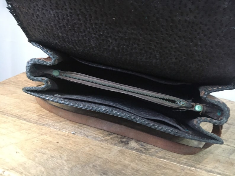 Vintage light brown leather purse