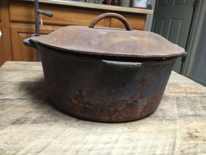 Wagner ware sidney Dutch oven roasting pan with lid Etsy