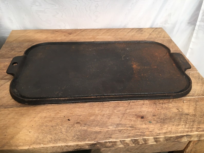 Wagner ware cast iron double griddle Etsy