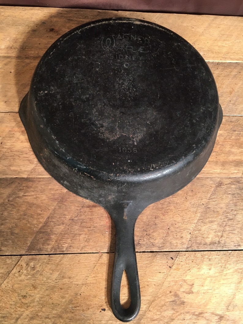 Wagner Ware Sidney 0 Cast Iron Skillet Old Antique Vintage Etsy